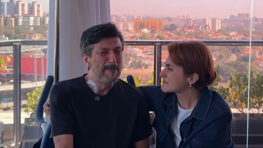Lito Sousa e esposa em entrevista