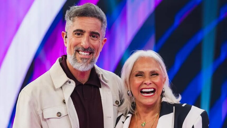 Marcos Mion e Fafá de Belém no Caldeirão