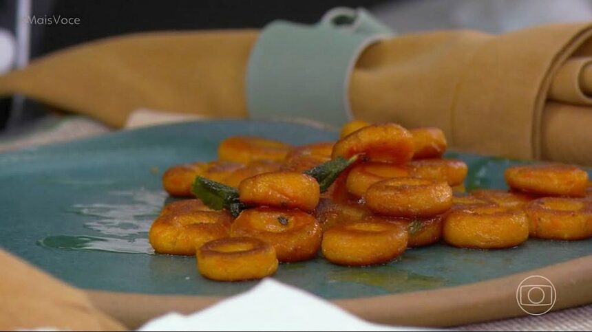 Massa de cenoura sem glúten em receita do Mais Você