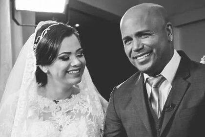 Mônica Nascimento, filha do cantor Rick, em foto tirada no dia do seu casamento