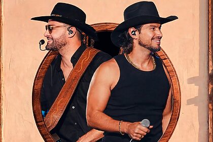 Munhoz E Mariano na arte de divulgação da primeira festa de A Fazenda 18