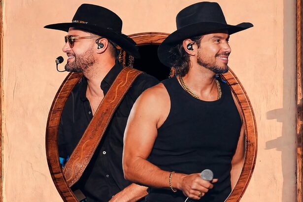 Munhoz E Mariano na arte de divulgação da primeira festa de A Fazenda 18