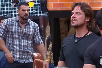 Renê e Daniel em uma montagem na A Fazenda
