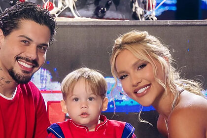 Zé Felipe e Virginia com o filho José Leonardo