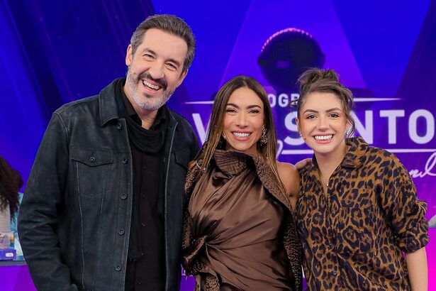 Alê Costa E Bella Dervalli, ao lado do Patricia Abravanel, no Programa Silvio Santos