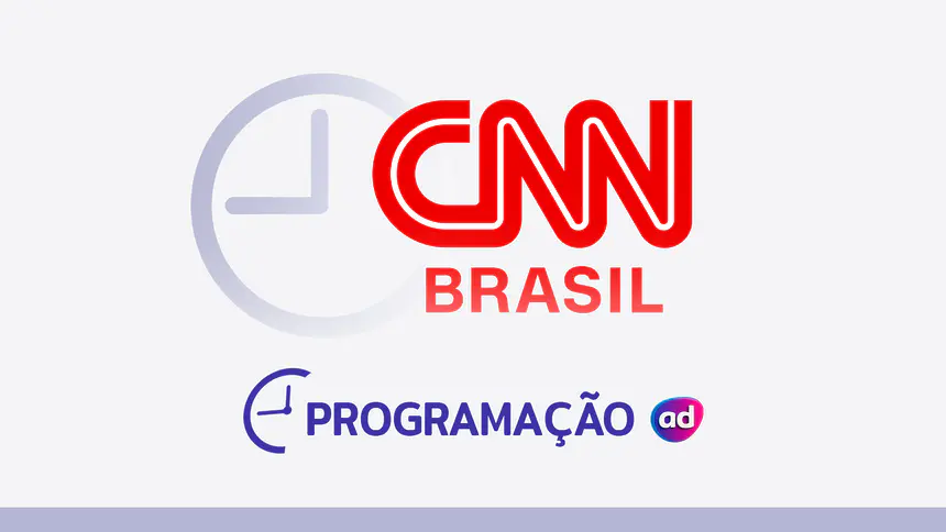 Arte de divulgação da programação da CNN Brasil